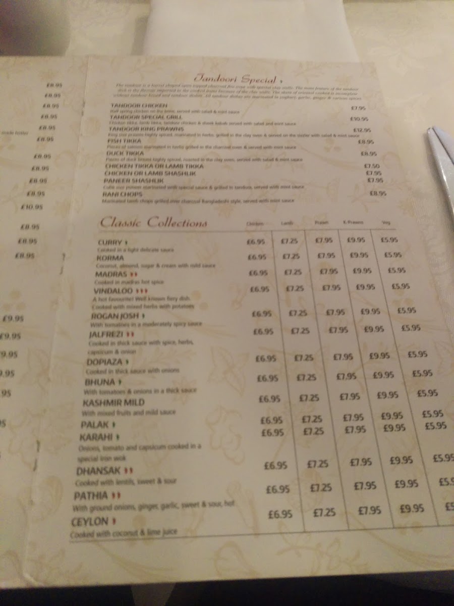 Menu British Raj Sittingbourne-5