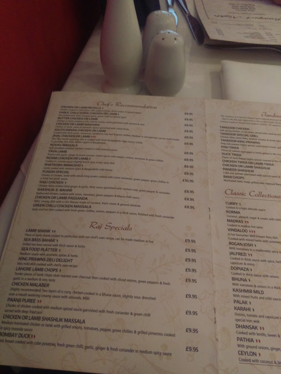Menu British Raj Sittingbourne-6